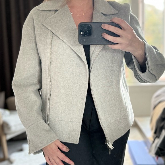 NWT oversized moto jacket in double sized wool cashmere. - Picture 5 of 15